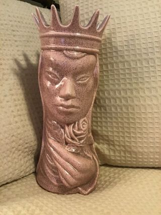 Vintage Red Wing Pottery Queen Vase Fleck Zephyr Pink 1950’s Mid Century Modern 2