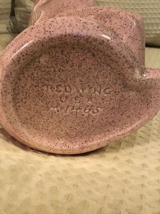 Vintage Red Wing Pottery Queen Vase Fleck Zephyr Pink 1950’s Mid Century Modern 5