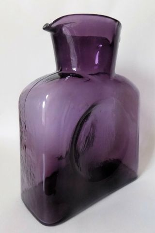 Vintage Blenko Water Bottle - Mulberry Purple