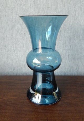 Riihimaki/riihimaen Lasi Oy Smokey Glass Vase - Tamara Aladin - 8 " Tall