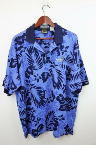 Paradise Hawaiian Style Xl Polo Floral Shirt Exclusive Elvis Presley 