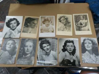 9 Female Starlette Cards & Photos,  Betty Grable,  Donna Reed,  Simone Simon,  Parker