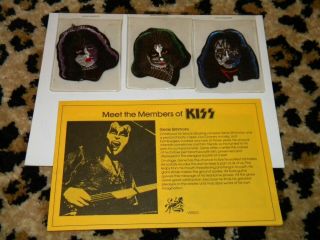 Kiss Army Kit Bio Insert / In 1976,  1977,  & 1978,  Ace,  Peter,  Paul Patches