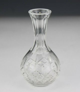 Signed Waterford Crystal Lismore 1957 Art Glass 7 1/4 " Shelf Mantle Display Vase