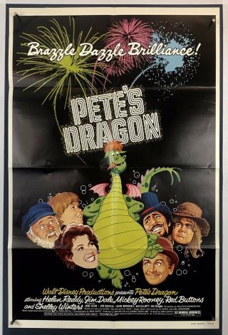 Petes Dragon Movie Poster (fine, ) One Sheet 1984 Rerelease Walt Disney 3430