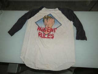 Vintage 1982 Concert T - Shirt Tee Ted Nugent Nugent Rules