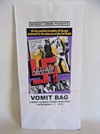 Love Camp 7 Rare Vomit Bag Collectible Nm Oop Nazi Demo Drive In Exploitation