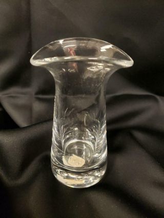 Simon Pearce Small Barre Bud Vase 4 1/2 " Hand Blown In Usa Signed