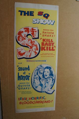 Kill Baby Kill / Sound Of Horror Horror Double Bill Insert 1967