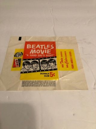 1964 Beatles Gum Wrapper A Hard Days Night,  Very Rare (bgw2014) Special