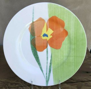 RARE Set of 4 Corelle Luxe Fiore Green Dinner Plates 10 3/4 