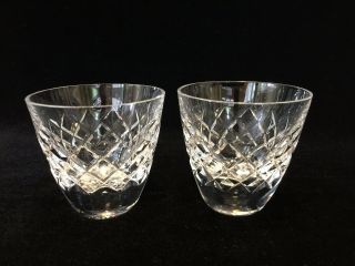 Kosta Boda Cut Crystal Glass Small Cups,  2 5/8 " Tall X 2 5/8 " Diameter