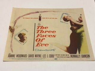 Vintage 1957 Lobby Card " The Three Faces Of Eve " Joanne Woodward David Wayne