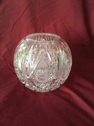 Vintage Large Crystal Ball/globe Bowl