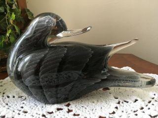 V.  Nason & C Murano Italy Hand Blown Glass Duck - 7 1/4 "