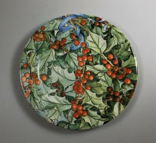 Gien Le Houx Salad Plate 8 1/2 " Holly Berries And Ribbon - Perfect