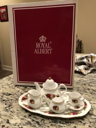 Royal Albert Old Country Roses Miniature Tea Set -