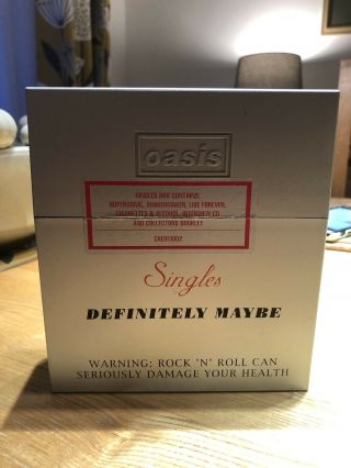 Oasis Definately Maybe Singles Cigarette Box Silver Cd Boxset Rare 1996