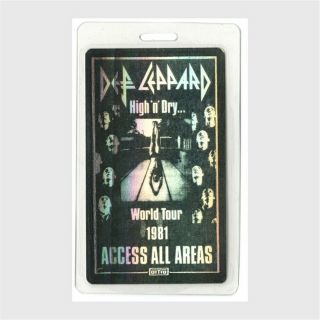 Def Leppard Authentic 1981 Concert Laminated Backstage Pass High N Dry Tour Aa