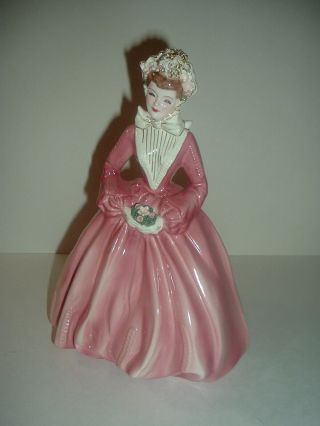 Florence Ceramics Sue Ellen In Pink Gown Lady Figurine