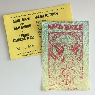 Hawkwind - 12/12/1987 Acid Daze Concert Ticket Stub