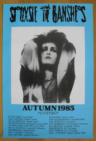 Siouxsie And The Banshees Uk Tour Poster 