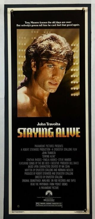 Staying Alive Movie Poster (fine, ) Insert 1983 John Travolta 023r
