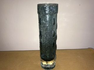 Vintage Blue Riihimaki (riihimaen Lasy Oy) Art Glass Vase (finland)