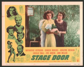 Stage Door Lobby Card (verygood -) Movie Poster Art 1953 Katherine Hepburn 128