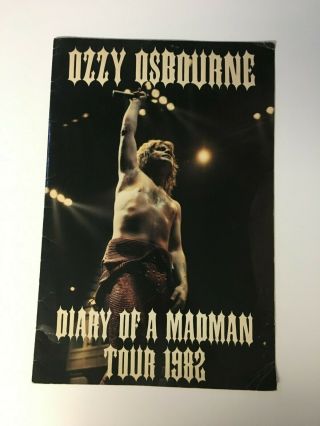 Ozzy Osbourne Program Guide From 1982 - Old Ozzy Collectible