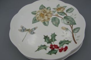 Lenox China Butterfly Meadow Holiday Accent Plates - Set Of Four -