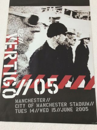 U2 - Vertigo - 2005 Tour - Concert,  Big Poster,  City Of Manchester.