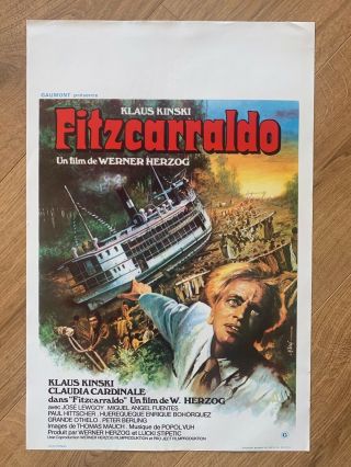 Fitzcarraldo Werner Herzog Klaus Kinski Belgian Very Rare Movie Poster