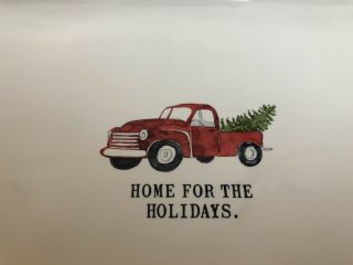 Rae Dunn Home For The Holidays Christmas Serving Platter Red Truck Artisan 3
