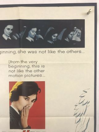 NUNS STORY Movie Poster (Fine, ) One Sheet 1959 Audrey Hepburn Peter Finch 3980 3