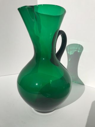 Blenko Cocktail Pitcher Emerald Forest Green 905 - H Winslow Anderson 40’s - 50’s