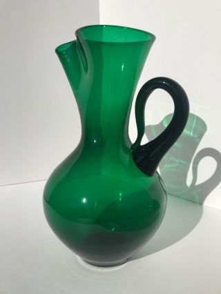 Blenko Cocktail Pitcher Emerald Forest Green 905 - H Winslow Anderson 40’s - 50’s 4