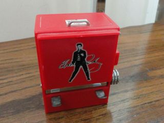 1997 Elvis Presley Collectible Tooth Pick Dispenser Chrome & Red