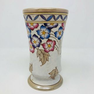 Charlotte Rhead Bursley Ware Tl4 England Vase 7” Pottery Vintage