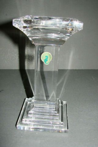 Waterford Crystal Candle Holder Candlestick 7 1/2 inch tall - Heavy Glass 7
