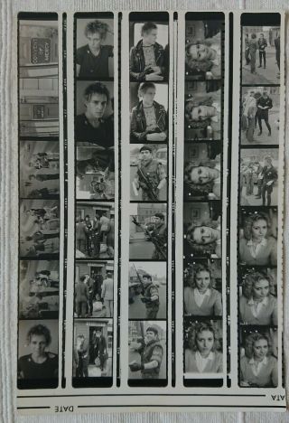 The Clash In Belfast 1977 Black And White Contact Sheet