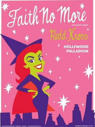 Faith No More Los Angeles 2010 Silkscreened Poster By Buzz & Mackie Osborne