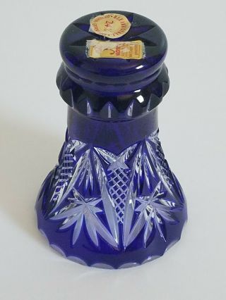 Nachtmann Bleikristall Cobalt Blue Vase 4 1/2 