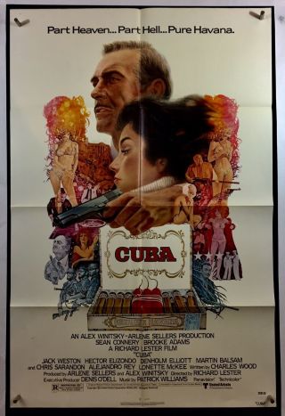 Cuba Movie Poster (fine) One Sheet 1979 Sexploitation Sean Connery 1925
