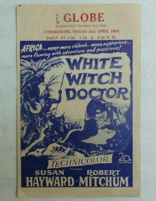White Witch Doctor Advertisement Susan Hayward/robert Mitchum 1953 480