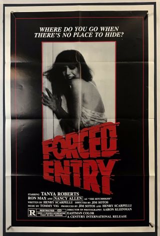 Forced Entry Movie Poster (fine, ) One Sheet 1975 Horror Tanya Roberts 3865