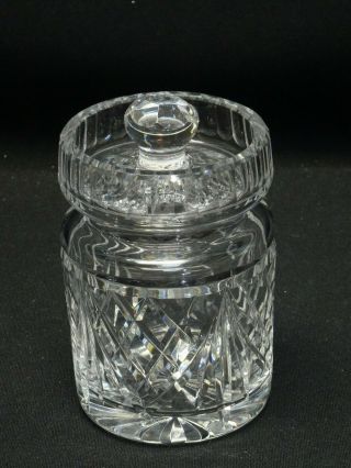Giftware Pattern (cut) By Waterford Crystal Jam Honey Jar 4.  25 " H