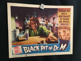 The Black Pit Of Dr M 1961 Lobby Card Movie Poster Horror Raphael Bertrand Cult