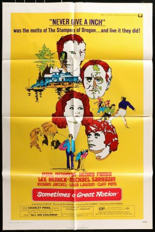 Sometimes A Great Notion Paul Newman Henry Fonda 1971 One Sheet Movie Poster