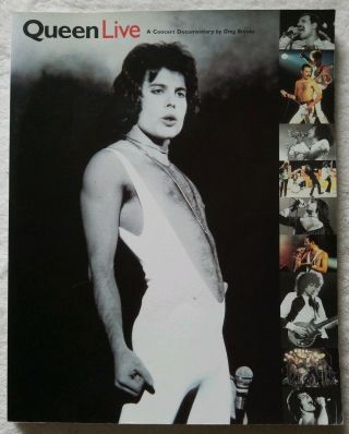 Queen Live A Concert Documentary Book By Greg Brooks - Very Rare